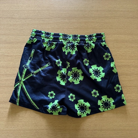 ALLEGORY HOUSE Oni Giri Zoro Mesh Shorts One Piece Inspires Gym Shorts - Picture 2 of 3